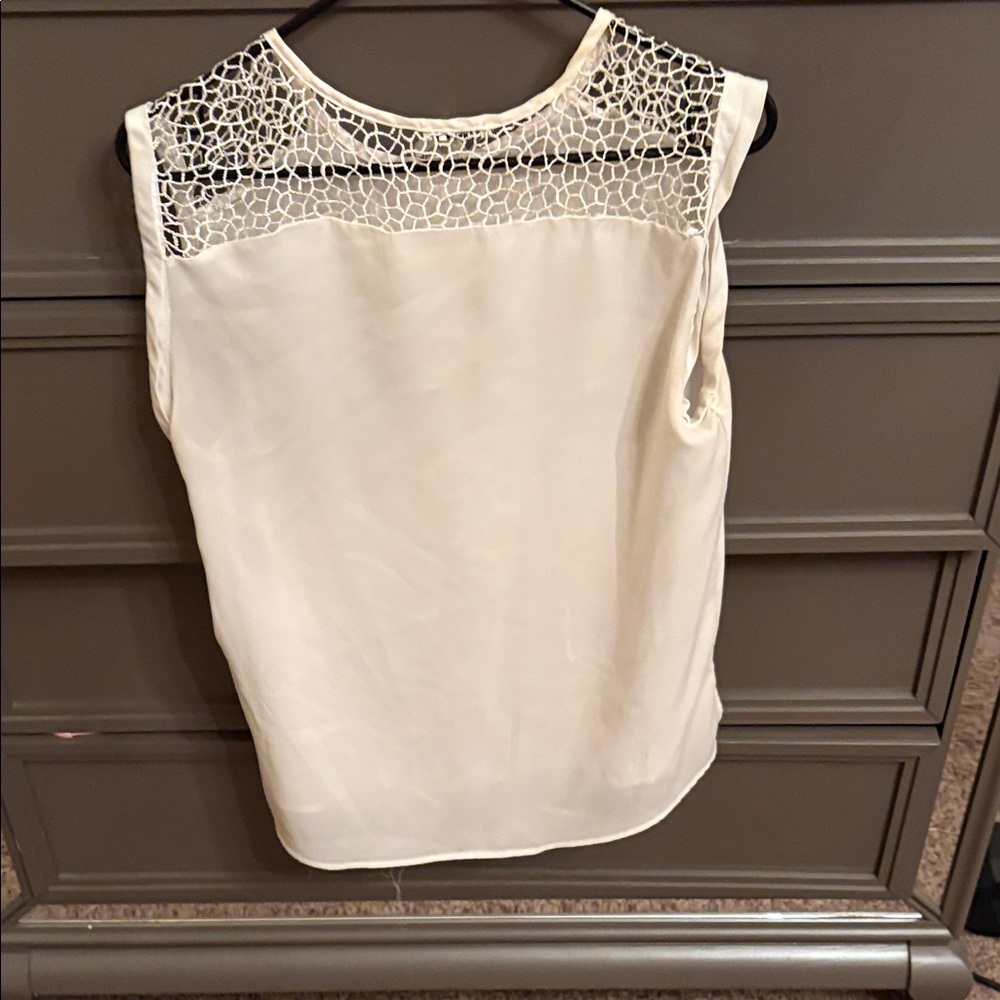 Elegant Cream Sleeveless Top